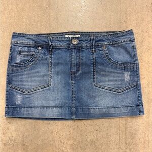 LEI Classic Blue Denim Mini Skirt